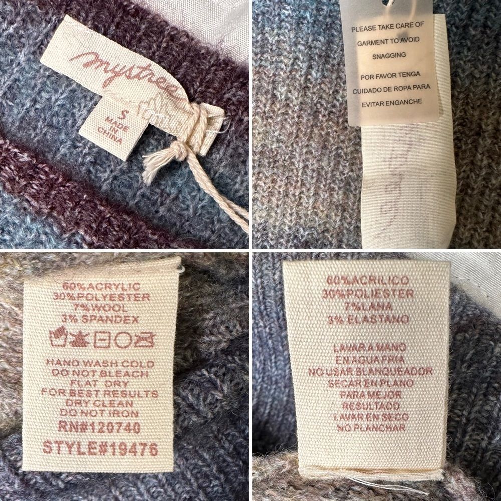 Mystree Ombre Striped Knit Sweater Small Cozy Gradient Pullover NWT Flawed - Picture 7 of 11
